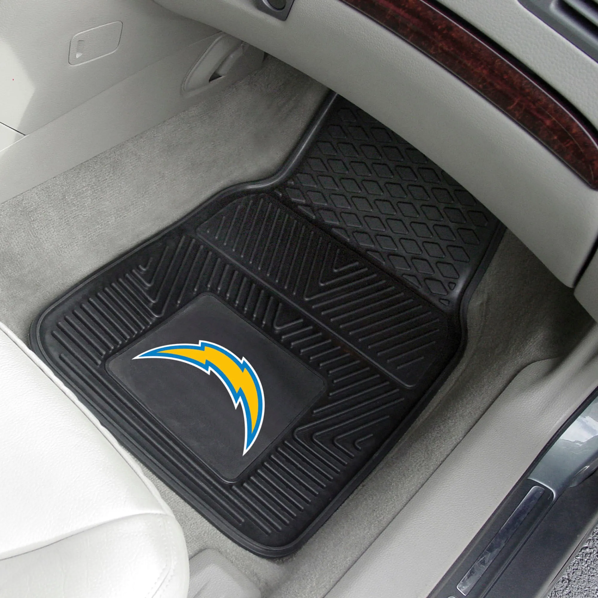 Fanmats Los Angeles Chargers Heavy Duty Car Mat Set - 2 Pieces