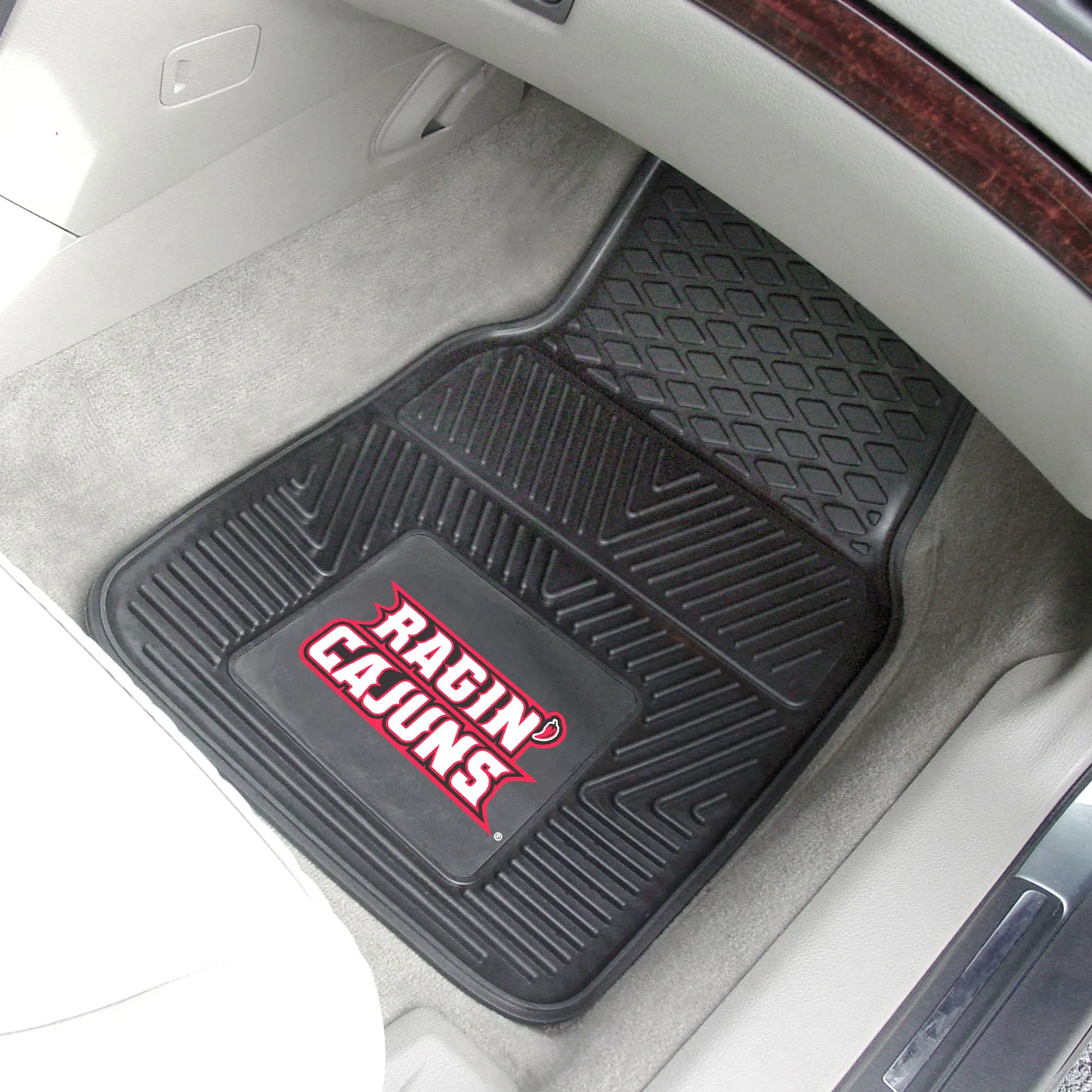 Fanmats Louisiana-Lafayette Ragin' Cajuns Heavy Duty Car Mat Set - 2 Pieces