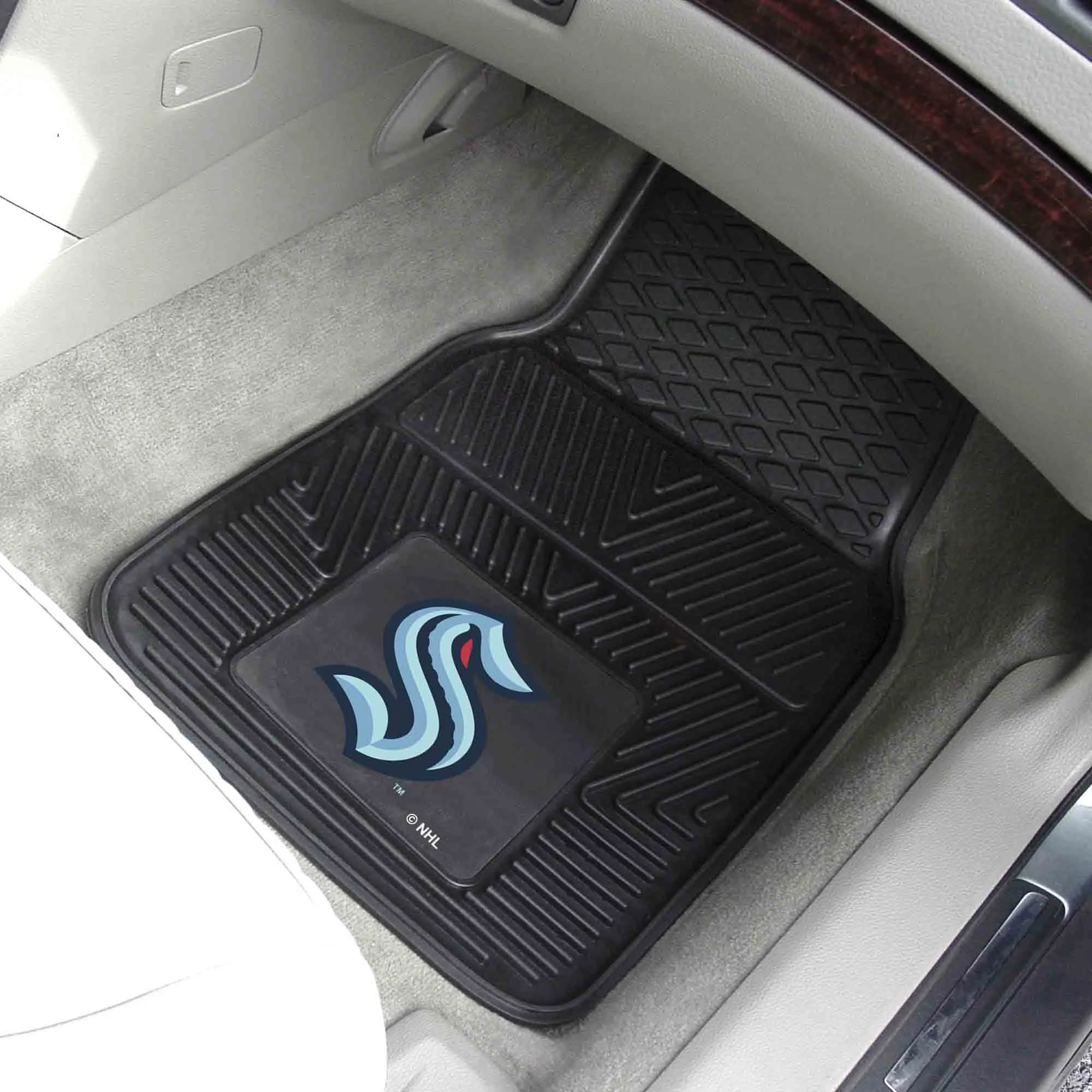 Fanmats Seattle Kraken Heavy Duty Car Mat Set - 2 Pieces