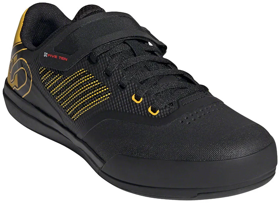 Five Ten Hellcat Pro Clipless Shoe - Men's, Core Black / Hazy Yellow / Red