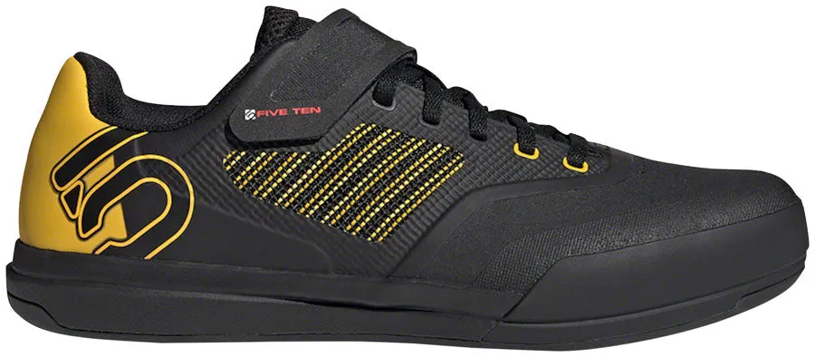 Five Ten Hellcat Pro Clipless Shoe - Men's, Core Black / Hazy Yellow / Red