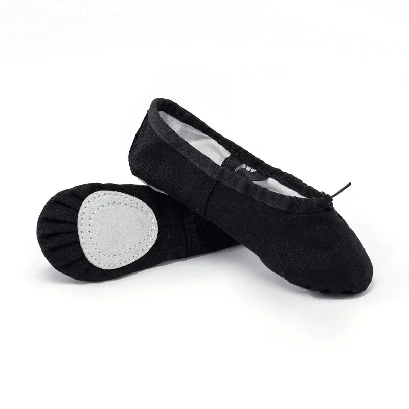 flat canvas head black white soft Zapatos De Punta De balleriny BD ballet belly gym yoga dance shoes children woman