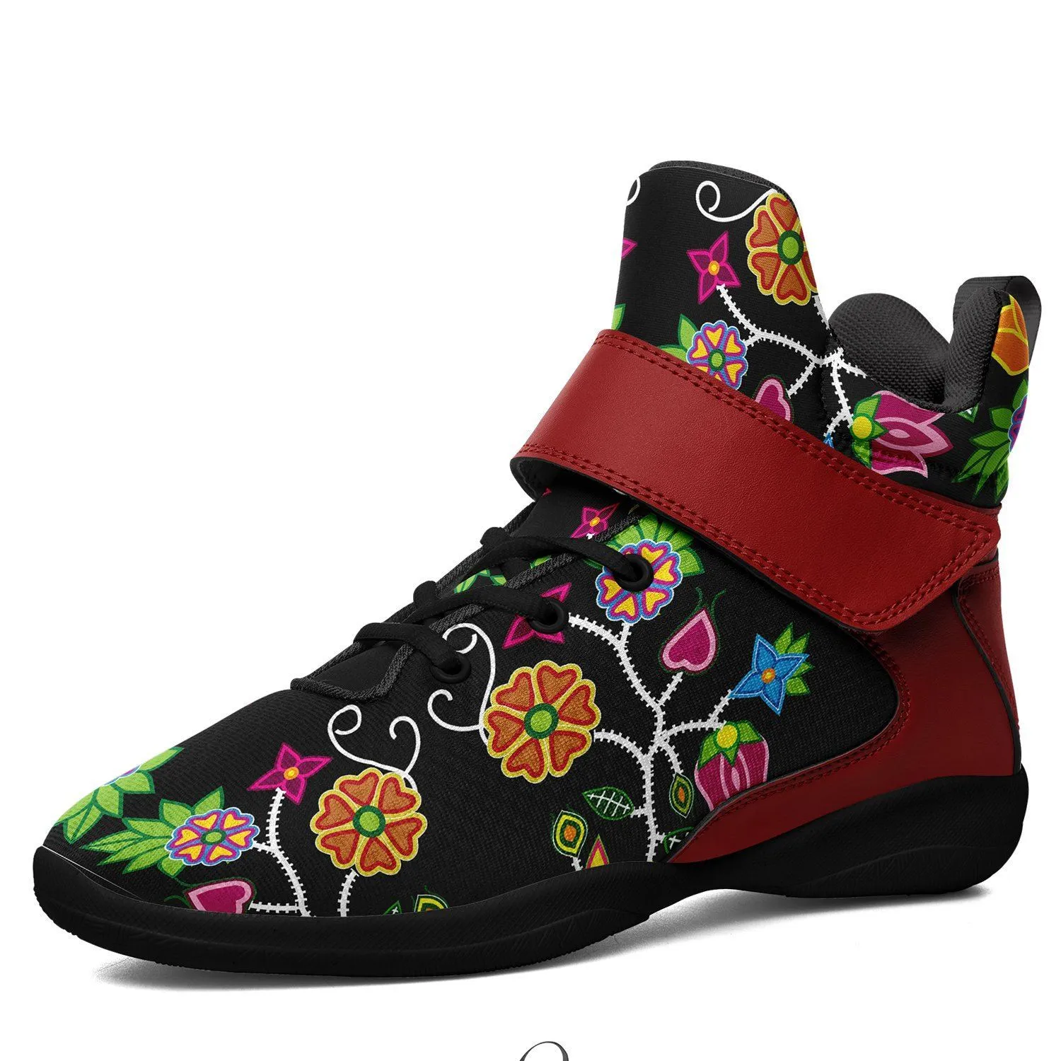 Floral Beadwork Kid's Ipottaa Basketball / Sport High Top Shoes