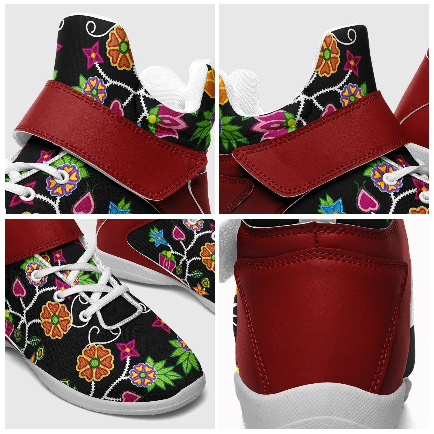 Floral Beadwork Kid's Ipottaa Basketball / Sport High Top Shoes