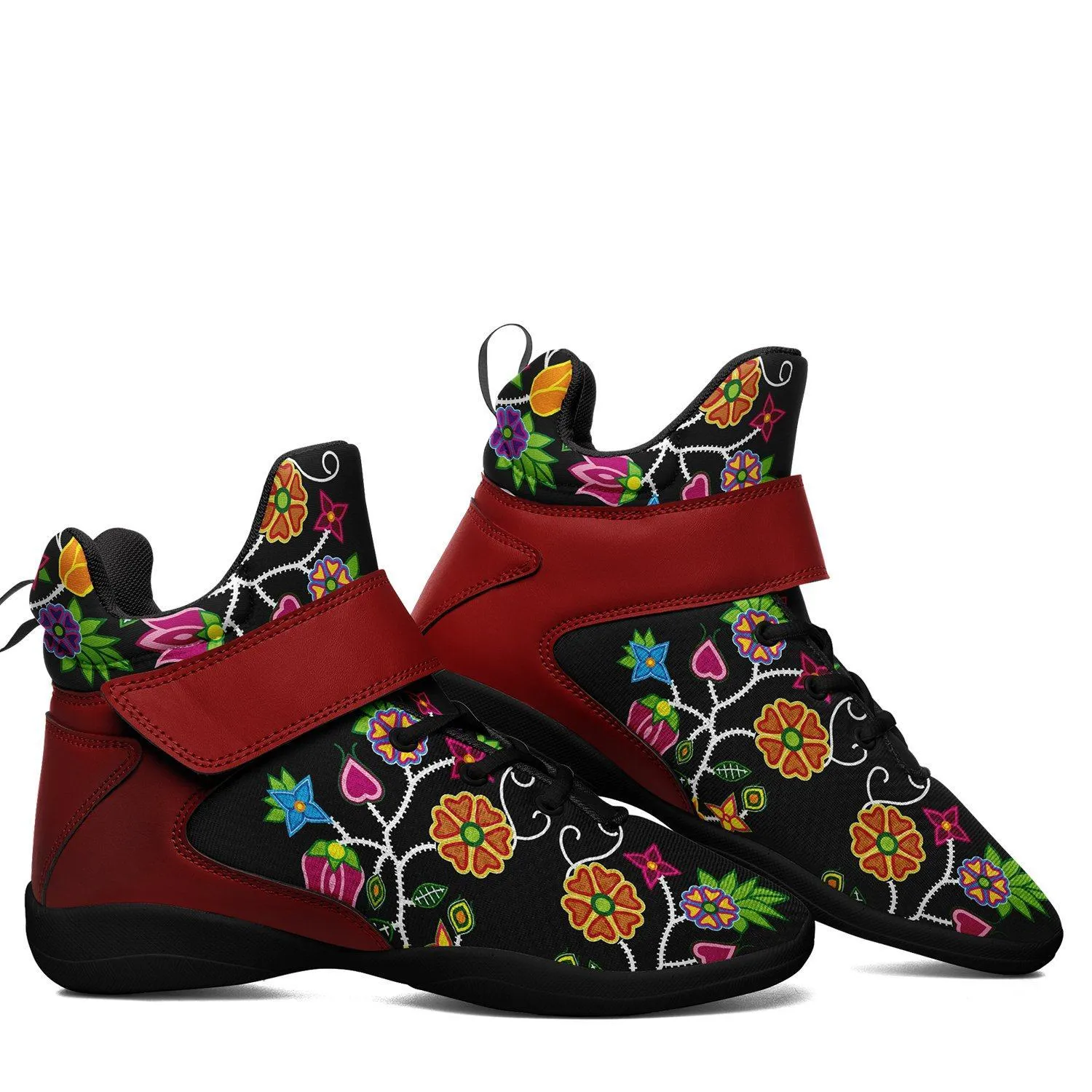 Floral Beadwork Kid's Ipottaa Basketball / Sport High Top Shoes