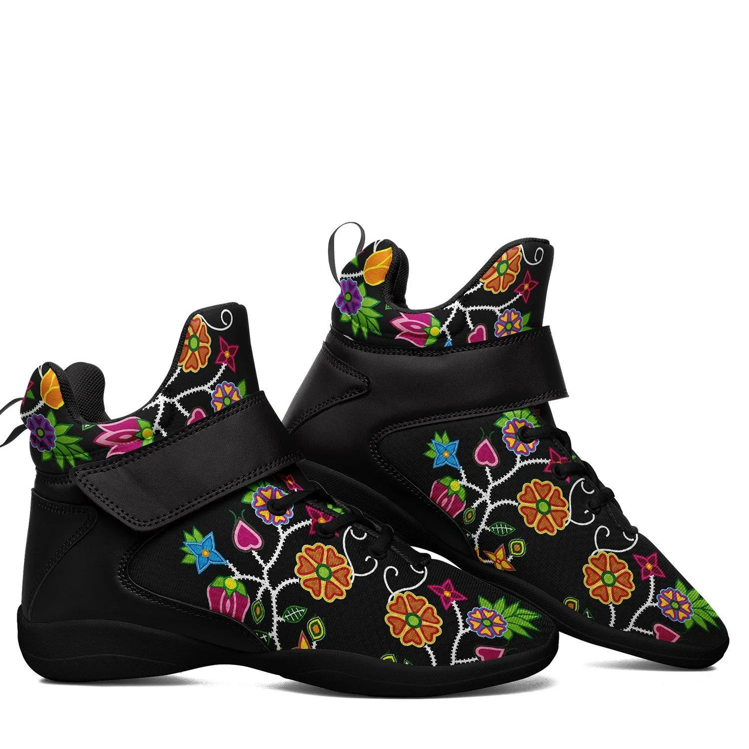 Floral Beadwork Kid's Ipottaa Basketball / Sport High Top Shoes