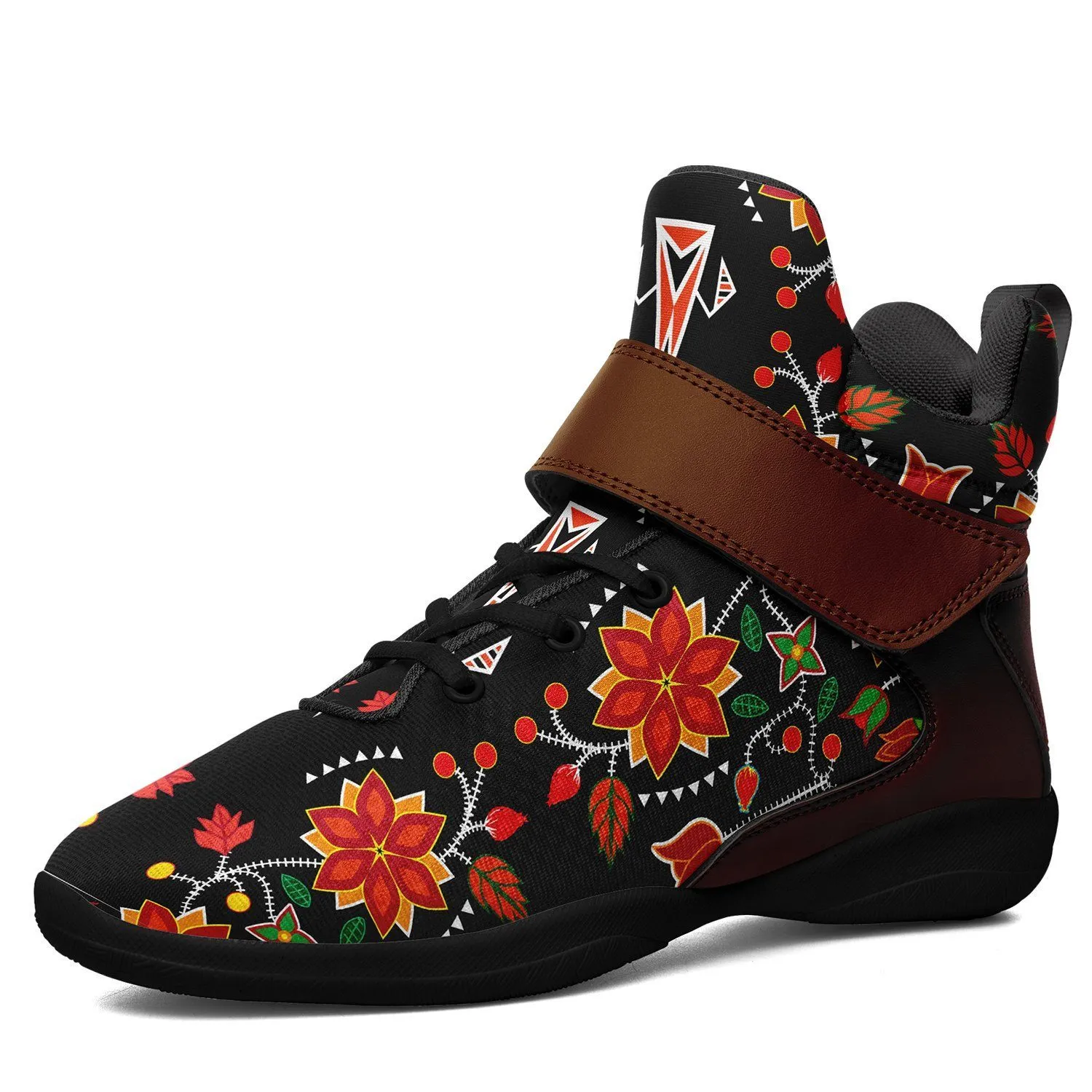 Floral Beadwork Six Bands Kid's Ipottaa Basketball / Sport High Top Shoes