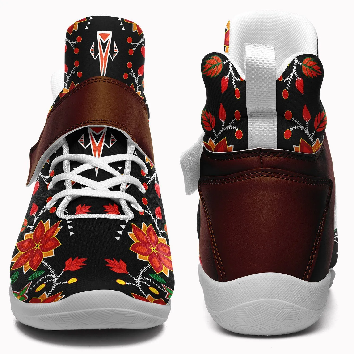 Floral Beadwork Six Bands Kid's Ipottaa Basketball / Sport High Top Shoes