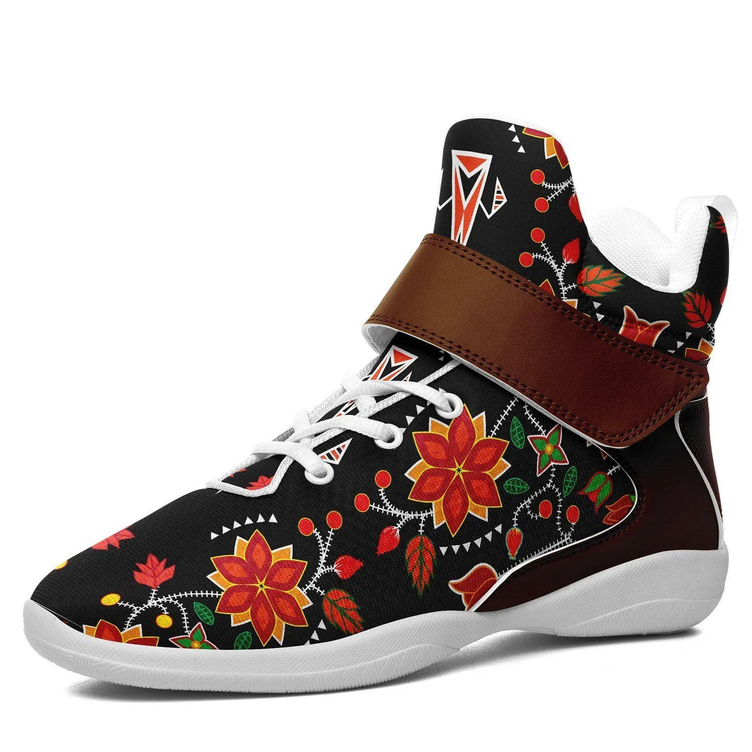 Floral Beadwork Six Bands Kid's Ipottaa Basketball / Sport High Top Shoes