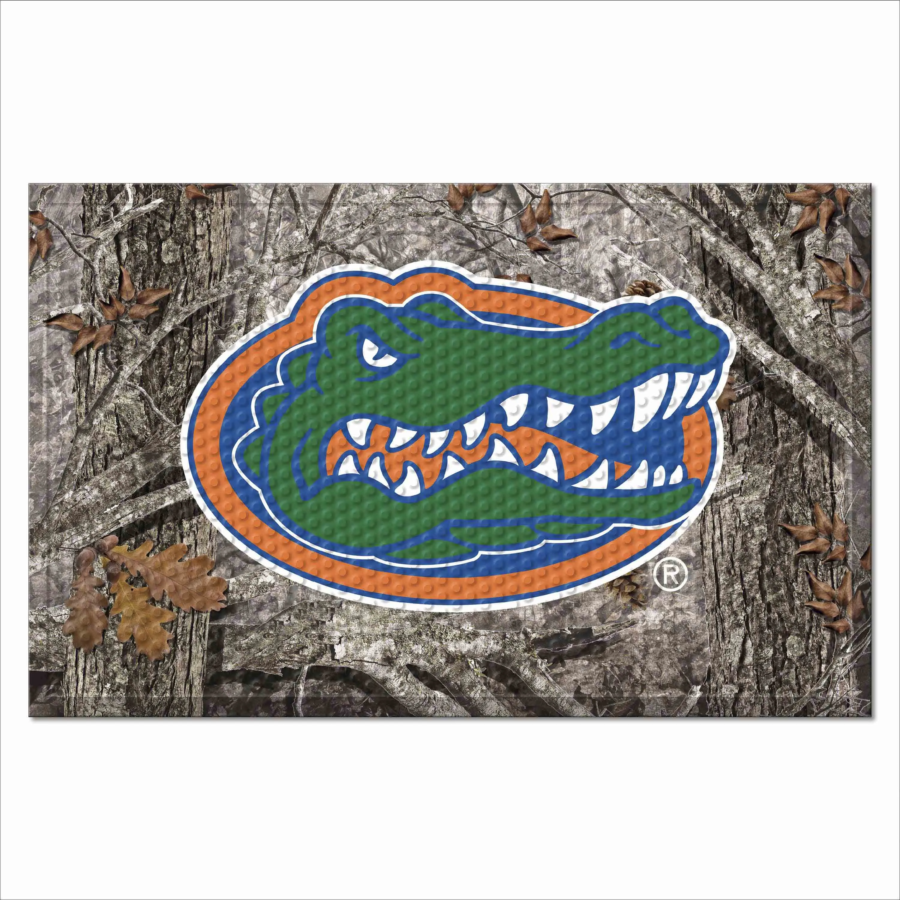 Florida Gators Rubber Scraper Door Mat Camo