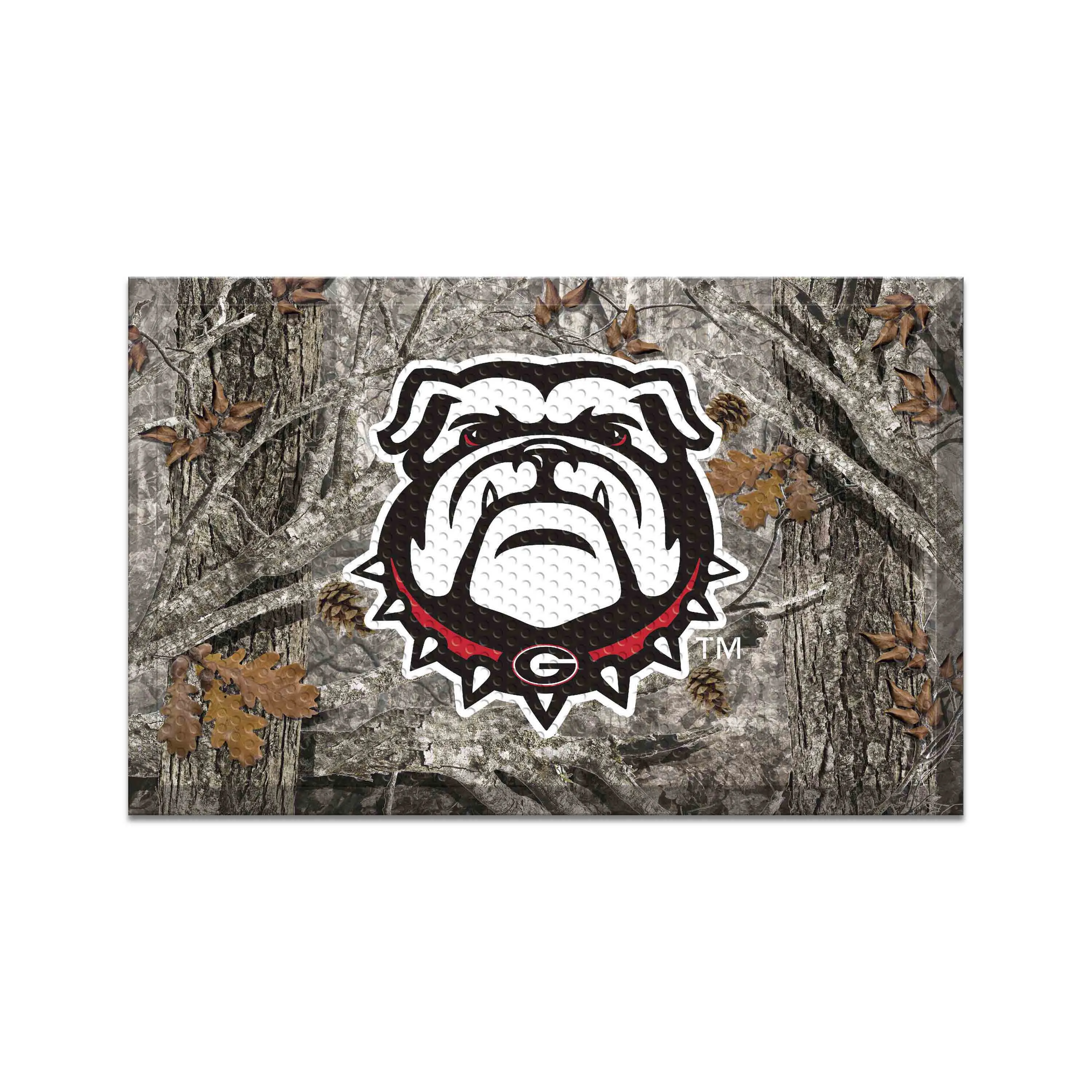 Georgia Bulldogs Camo Rubber Scraper Door Mat