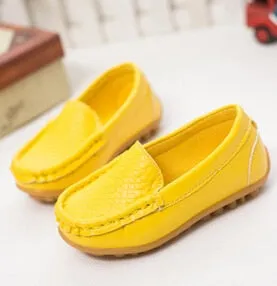 Girl/Boy Leather Soft Shoes Children Kids Baby Casual Shoes Solid Color Sneakers