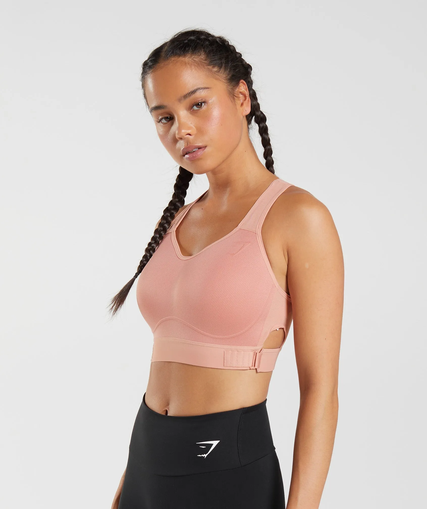 Gymshark Racerback High Support Sports Bra, B/C-E/F - Hazy Pink