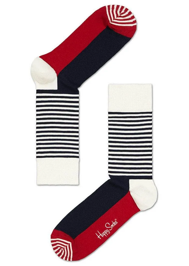 Happy Socks Half Stripe Crew Socks