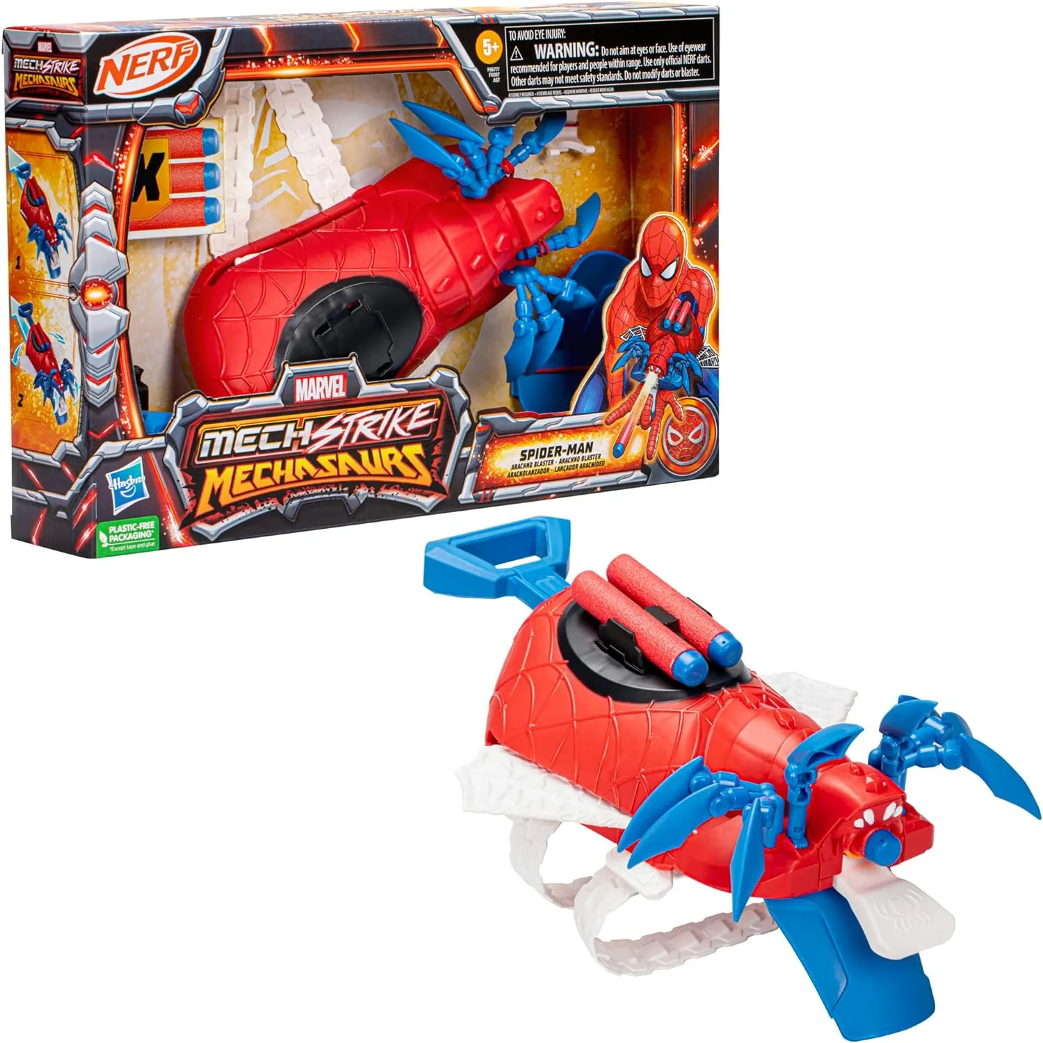 Hasbro Arachno Blaster Spiderman – Nerf Marvel Mech Strike Mechasaurs