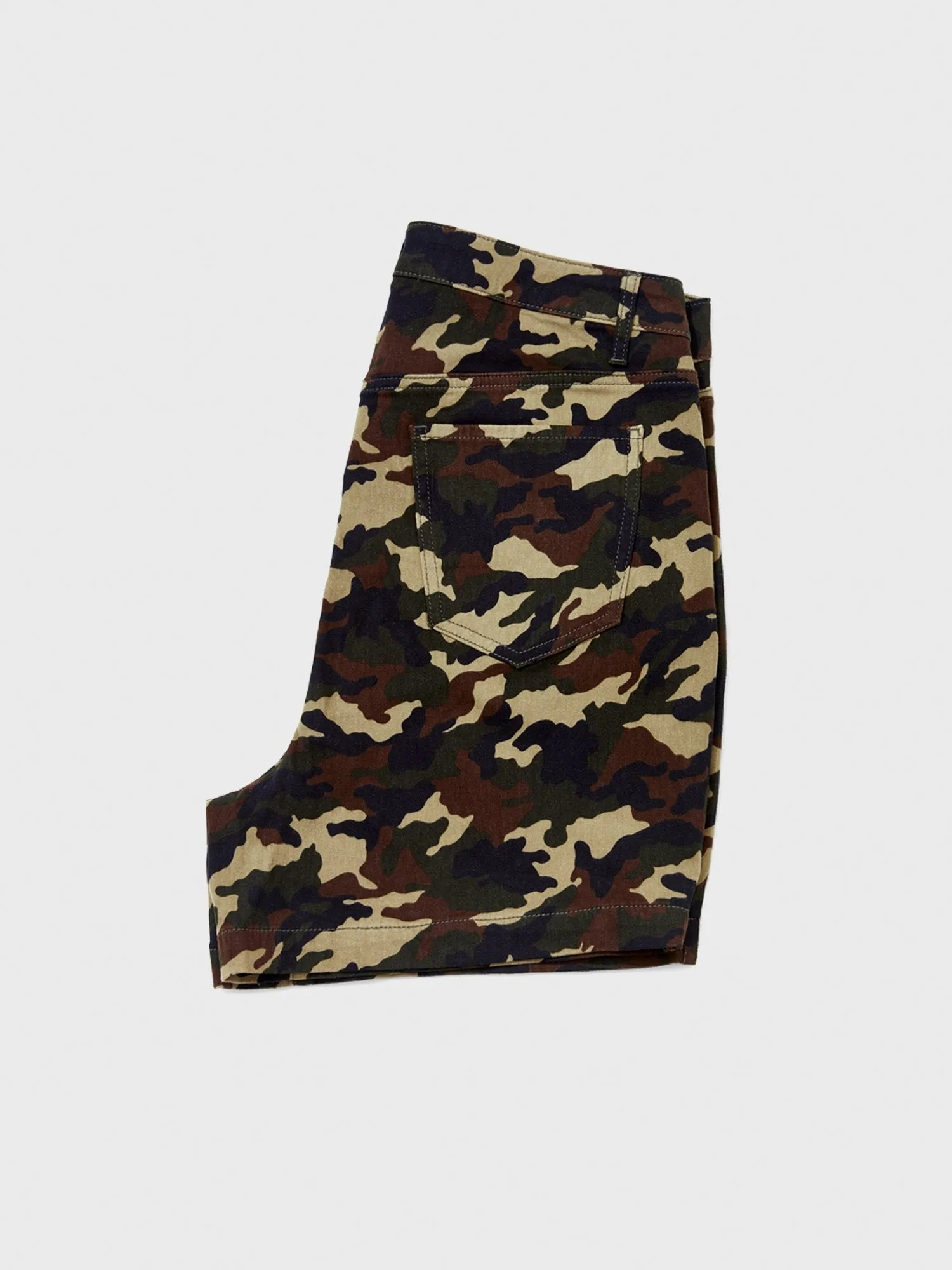 High-Rise Camo Shorts