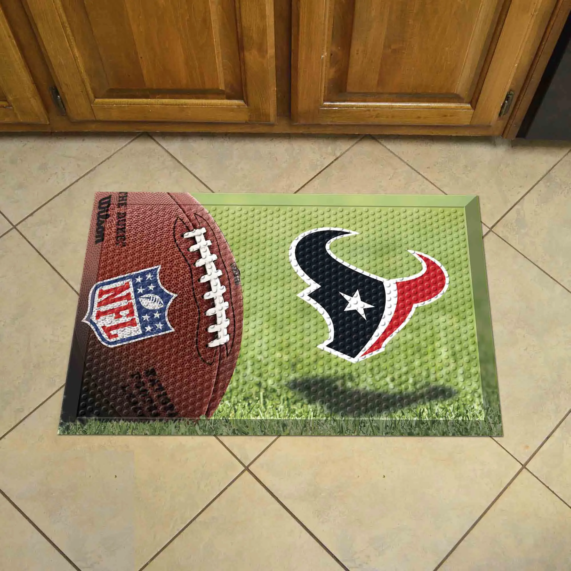 Houston Texans Rubber Scraper Door Mat