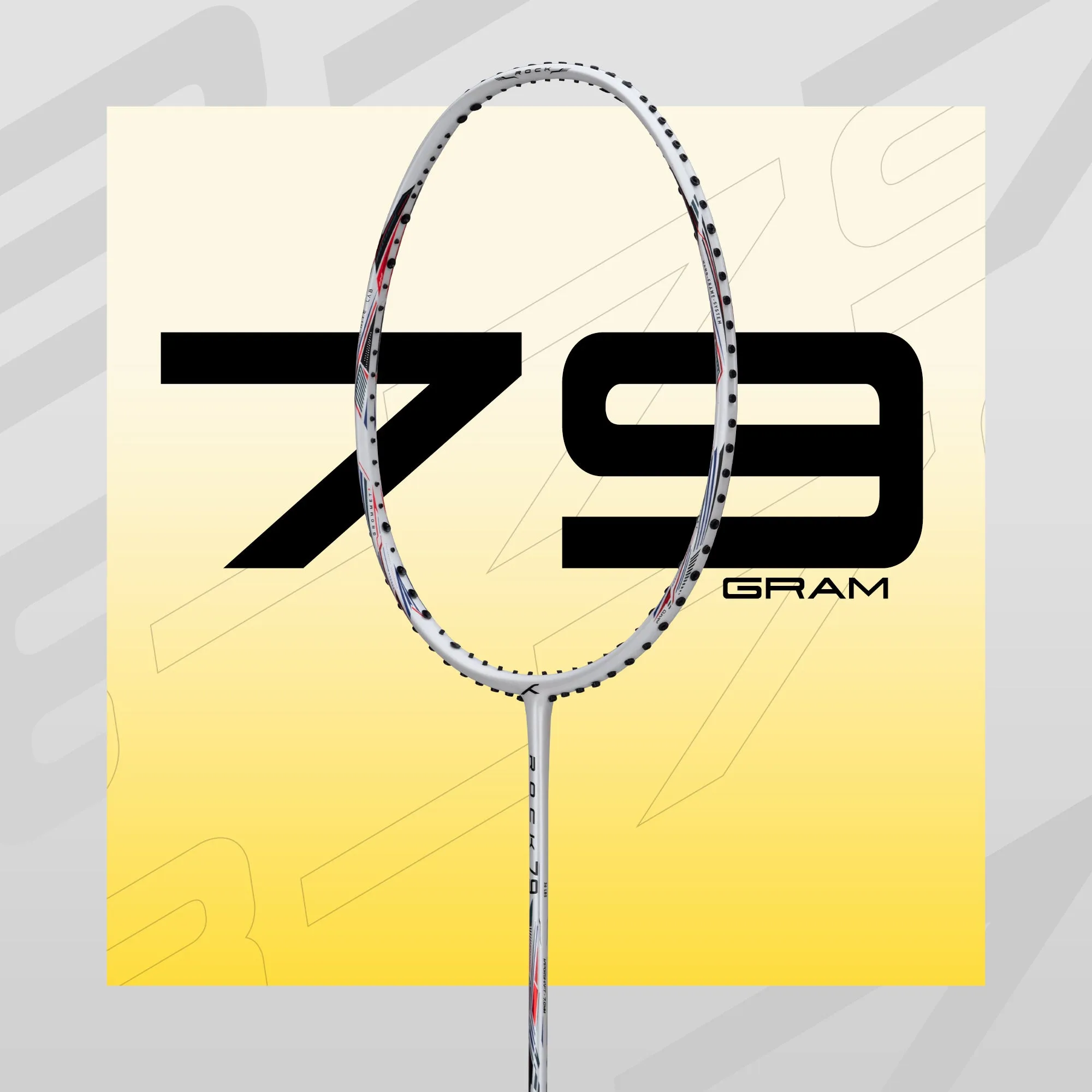 Hundred ROCK 79 Unstrung Badminton Racquet (White)