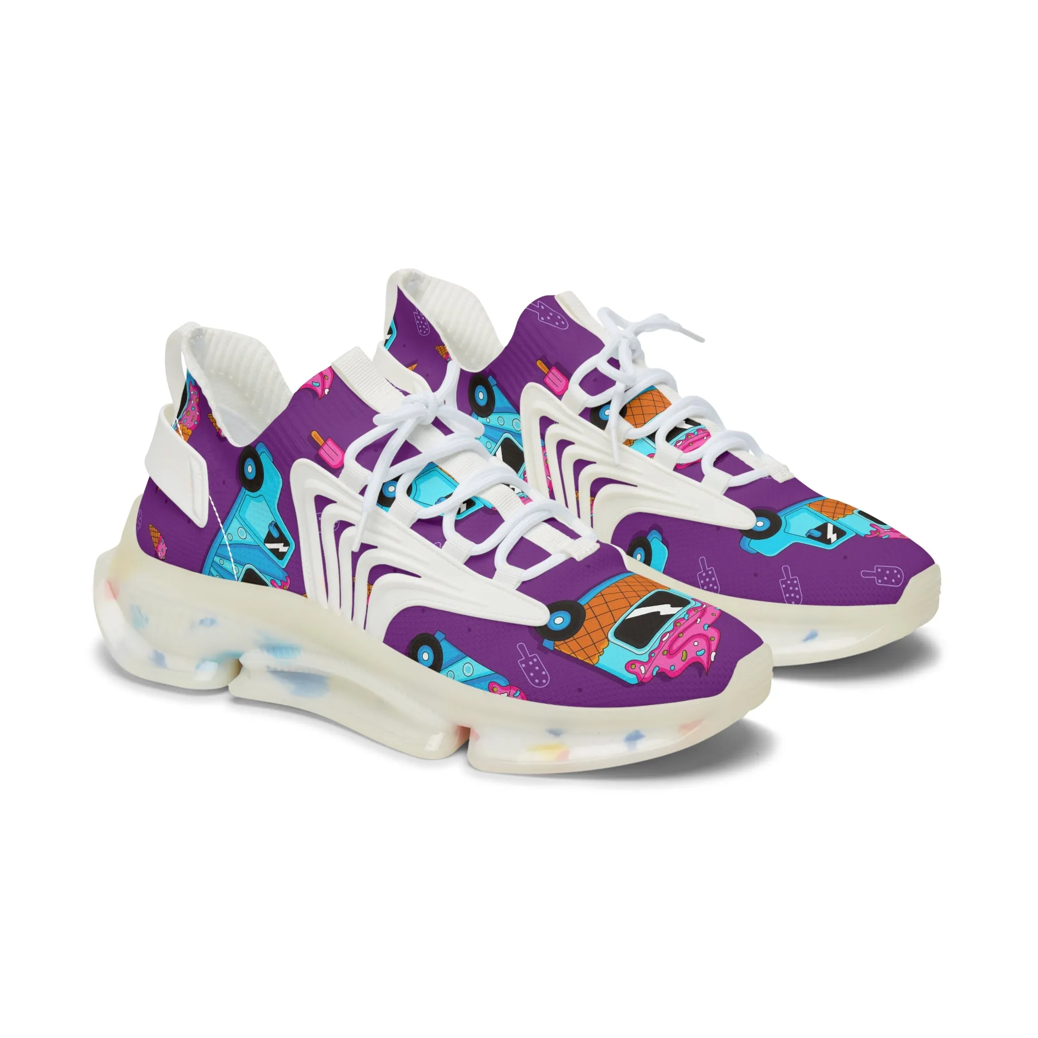 Ice Cream Truck Women's Mesh Sneakers