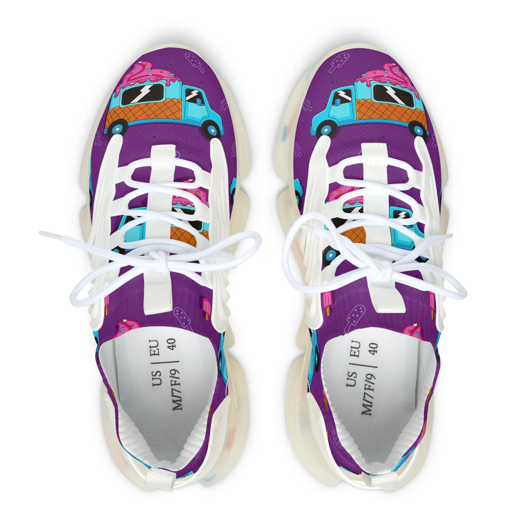 Ice Cream Truck Women's Mesh Sneakers