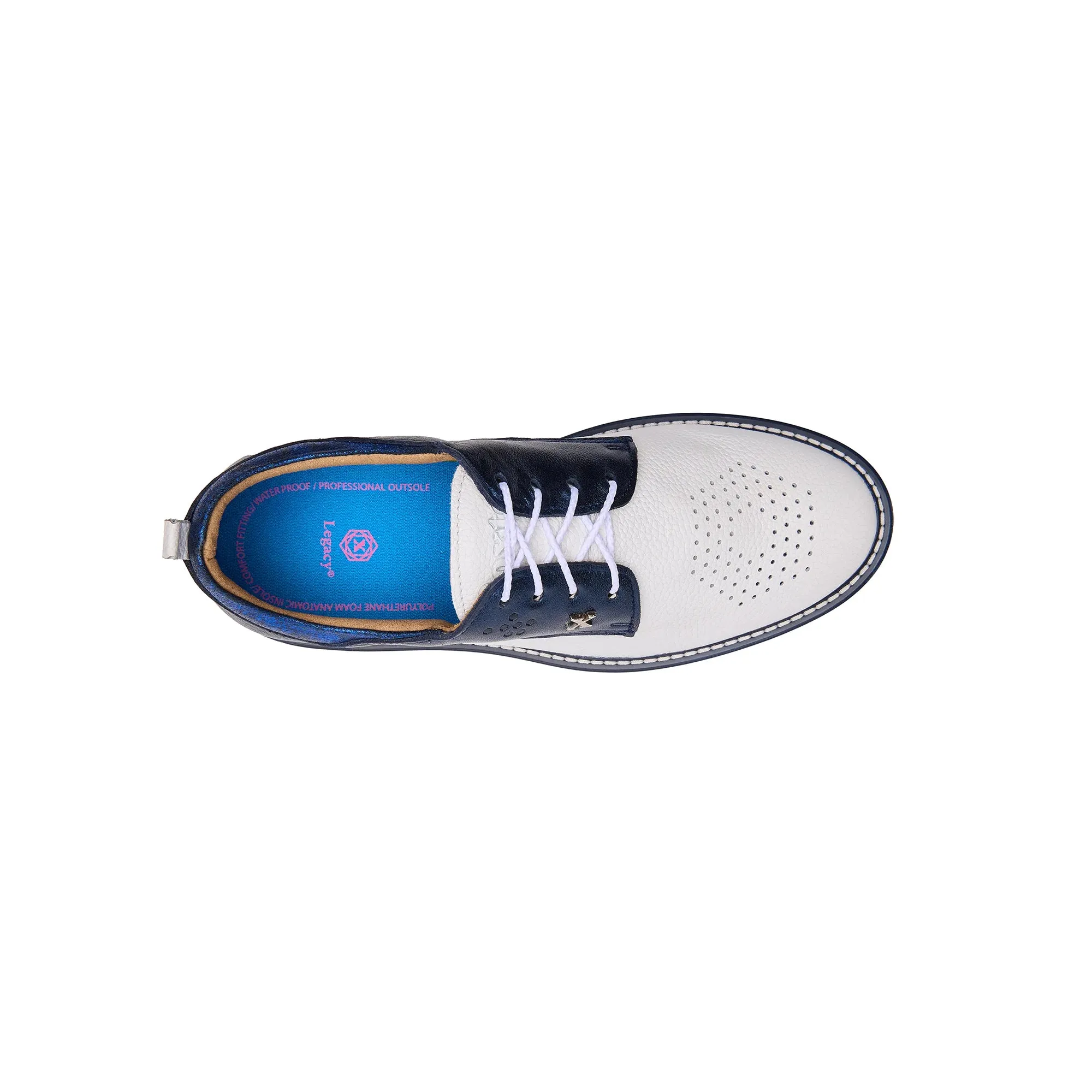 Inspiration Romance Spikeless Golf Shoes White Navy