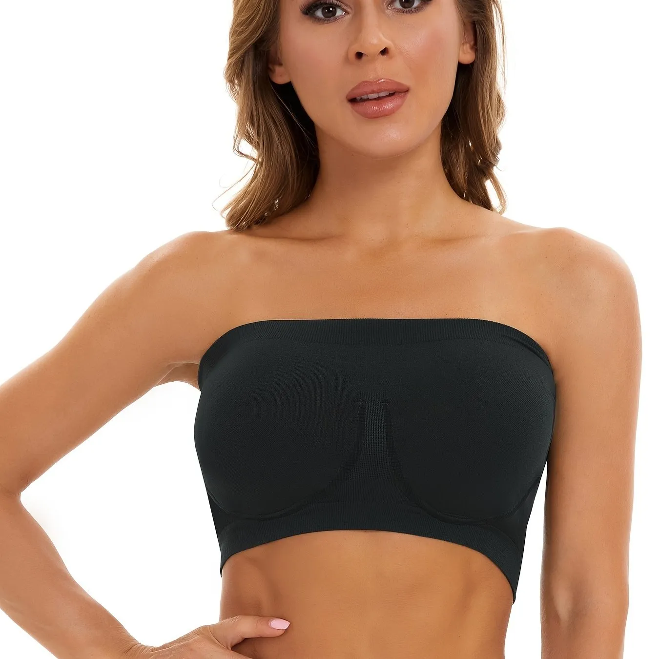 Invisible and Supportive Strapless Sports Tube Bra for Women