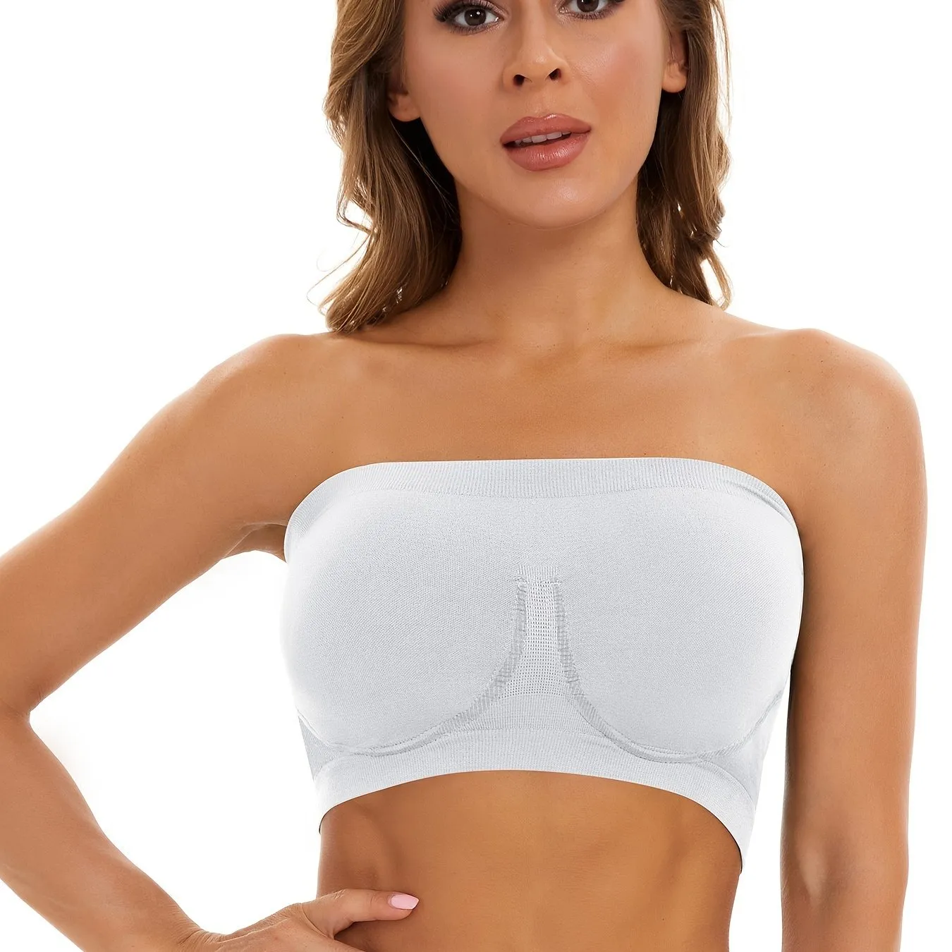 Invisible and Supportive Strapless Sports Tube Bra for Women