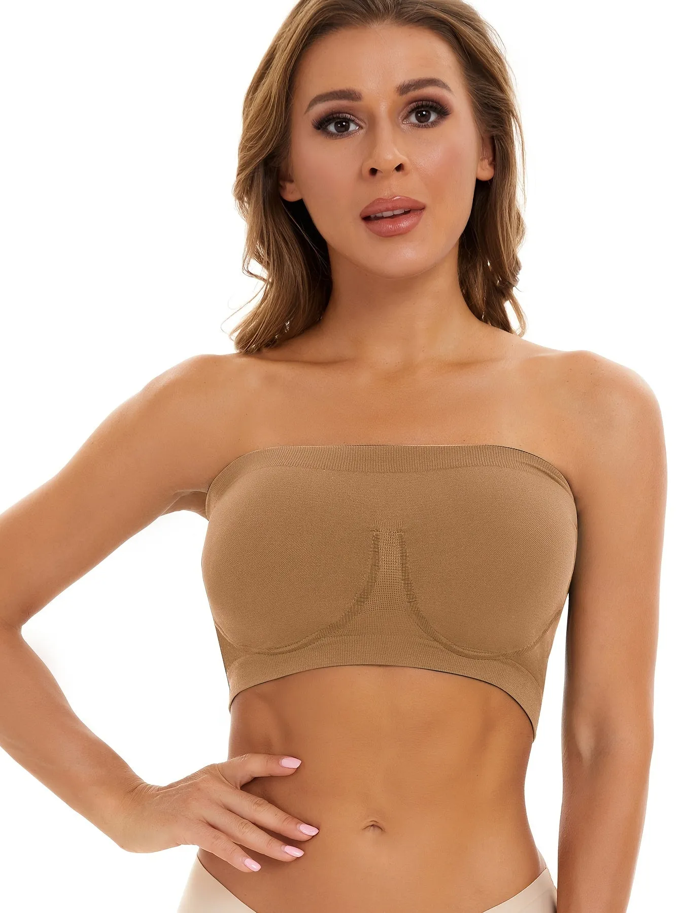 Invisible and Supportive Strapless Sports Tube Bra for Women