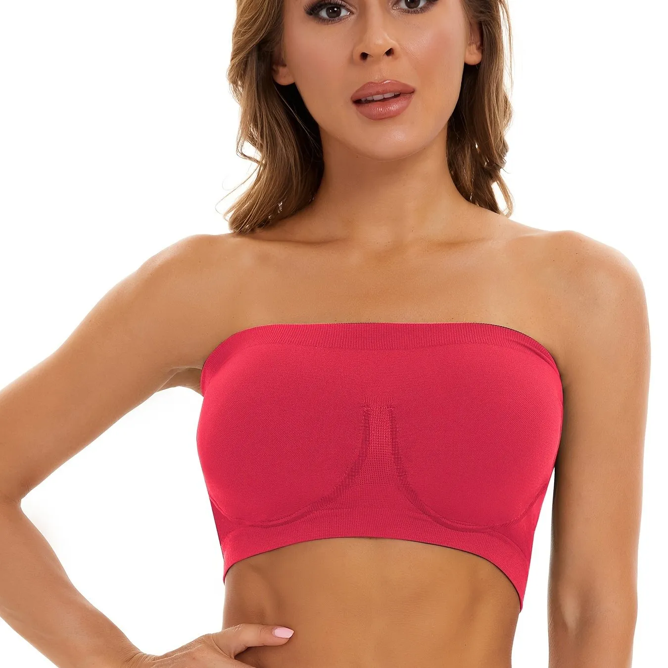 Invisible and Supportive Strapless Sports Tube Bra for Women