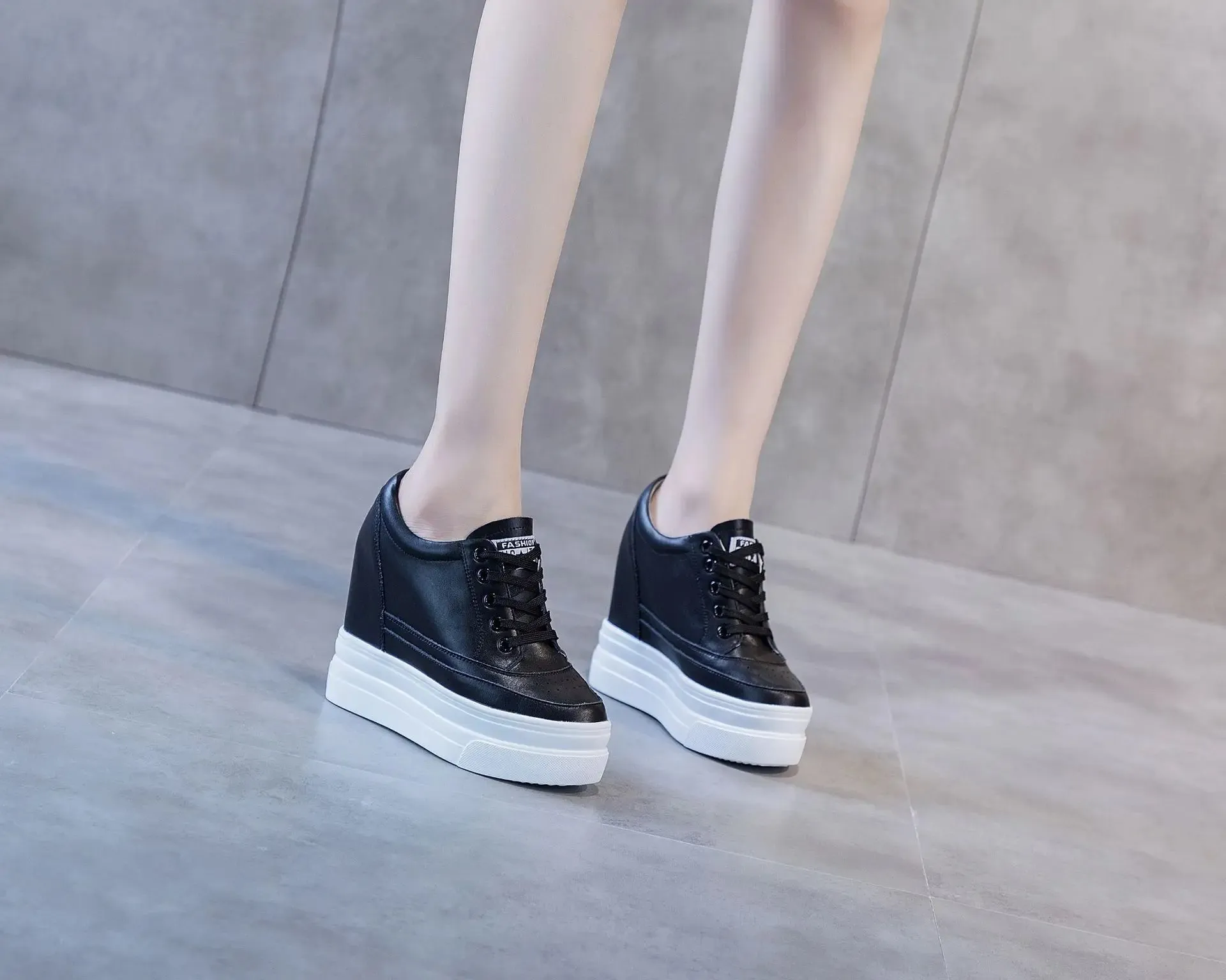 Joskaa 2024 New Black Platform Shoes Sneakers