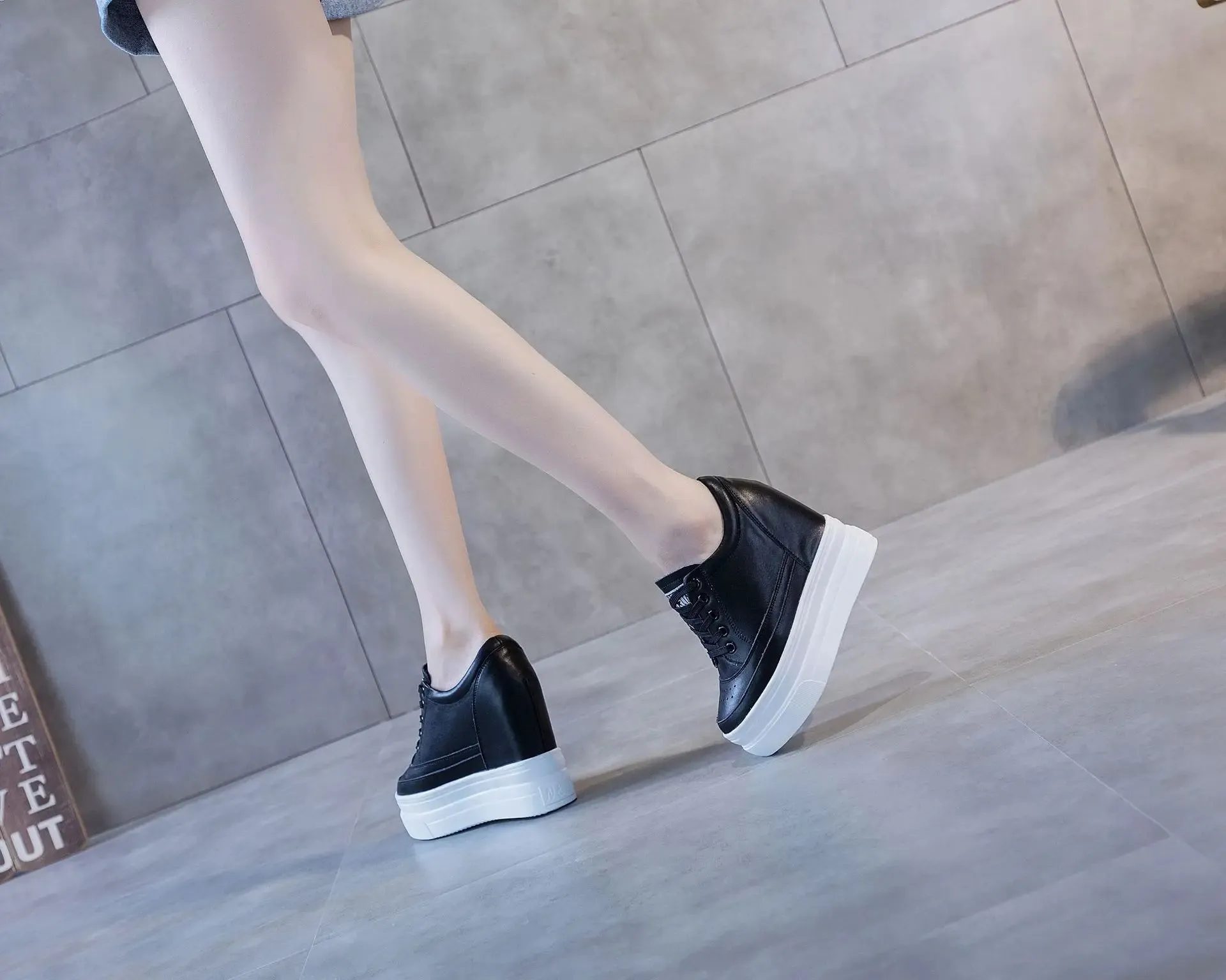 Joskaa 2024 New Black Platform Shoes Sneakers