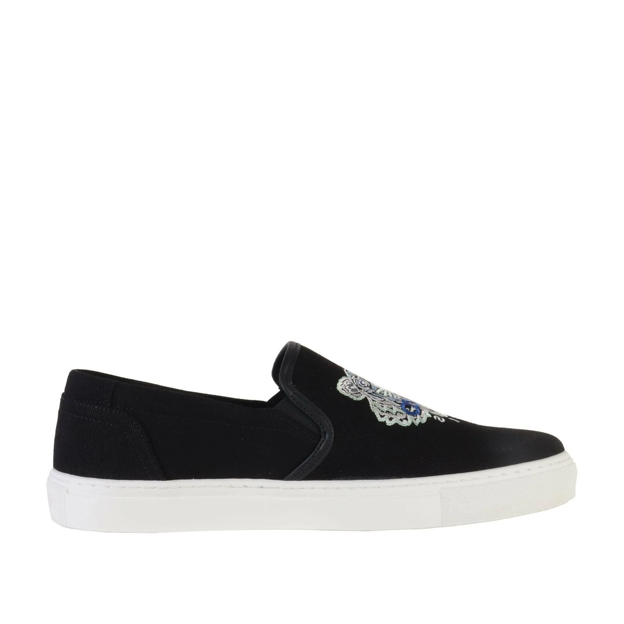 Kenzo Icon Tiger Slip-On Black Sneakers for Men