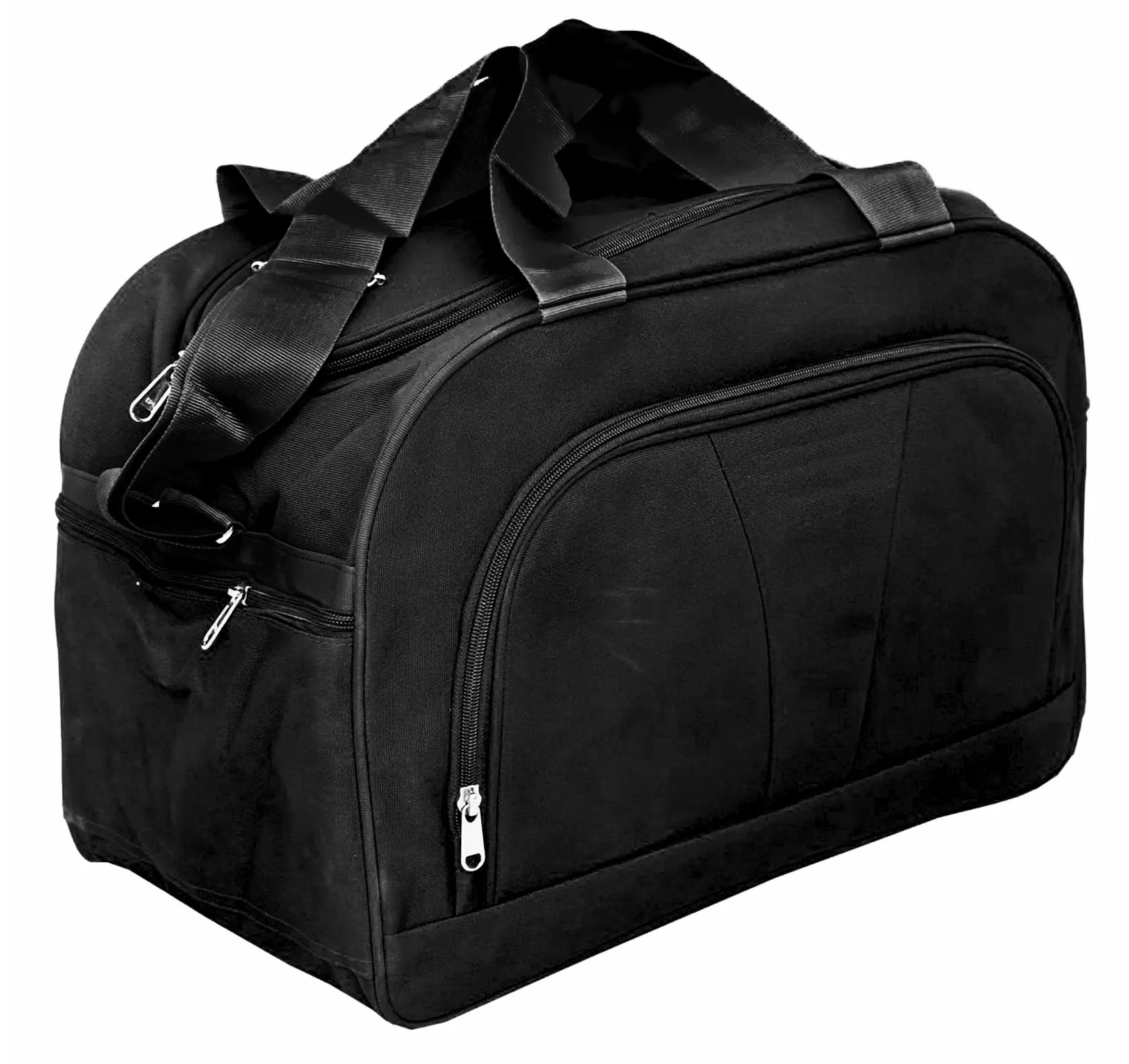 Kuber Industries Canvas Travel Duffle Bag (Black)-HS43KUBMART25653