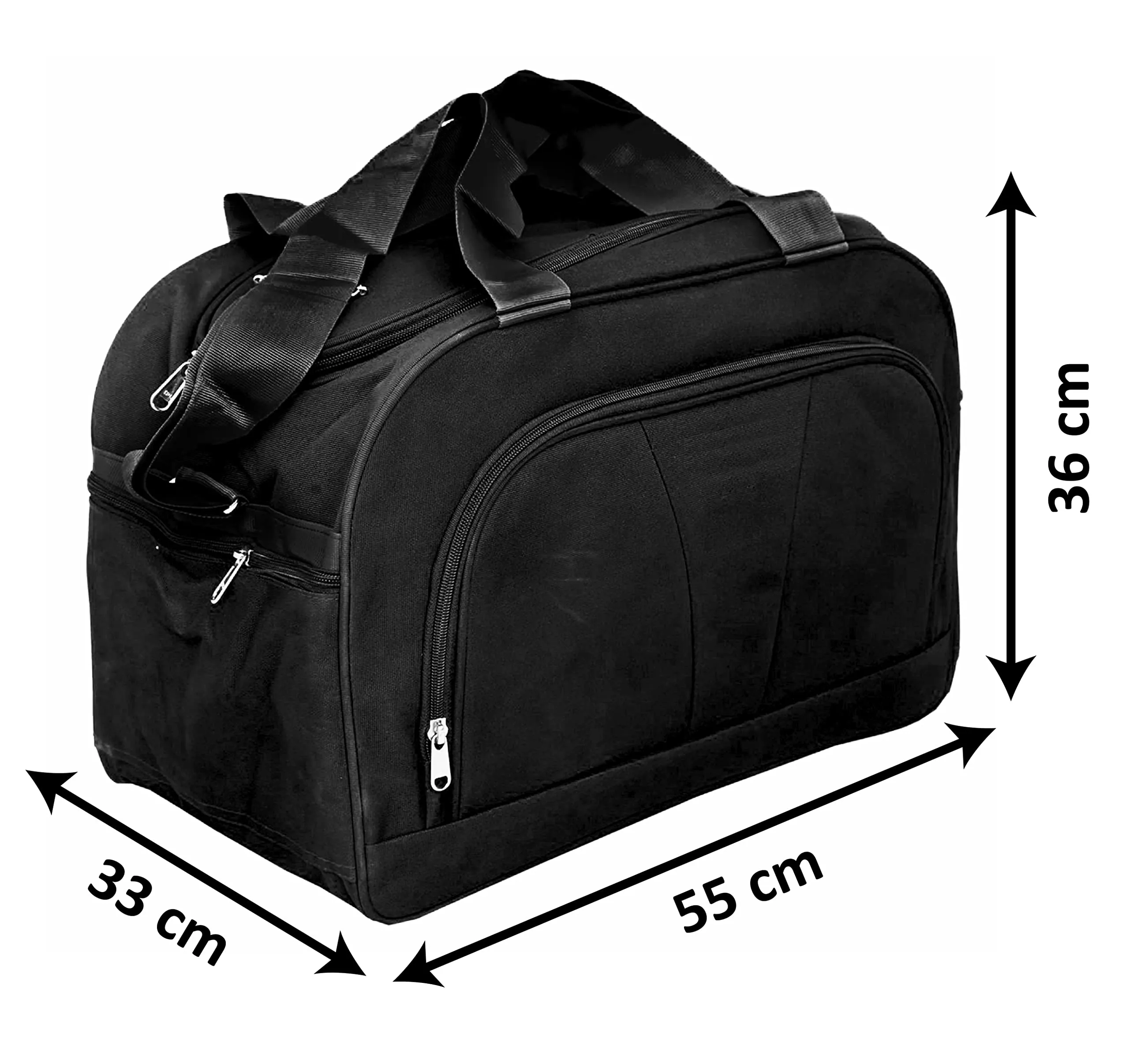 Kuber Industries Canvas Travel Duffle Bag (Black)-HS43KUBMART25653