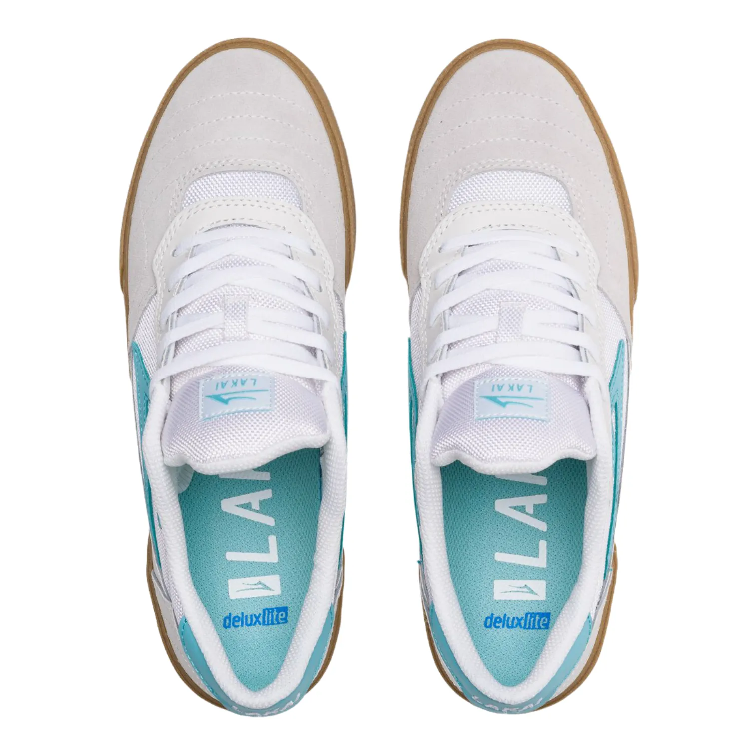 Lakai Cambridge White Teal Suede