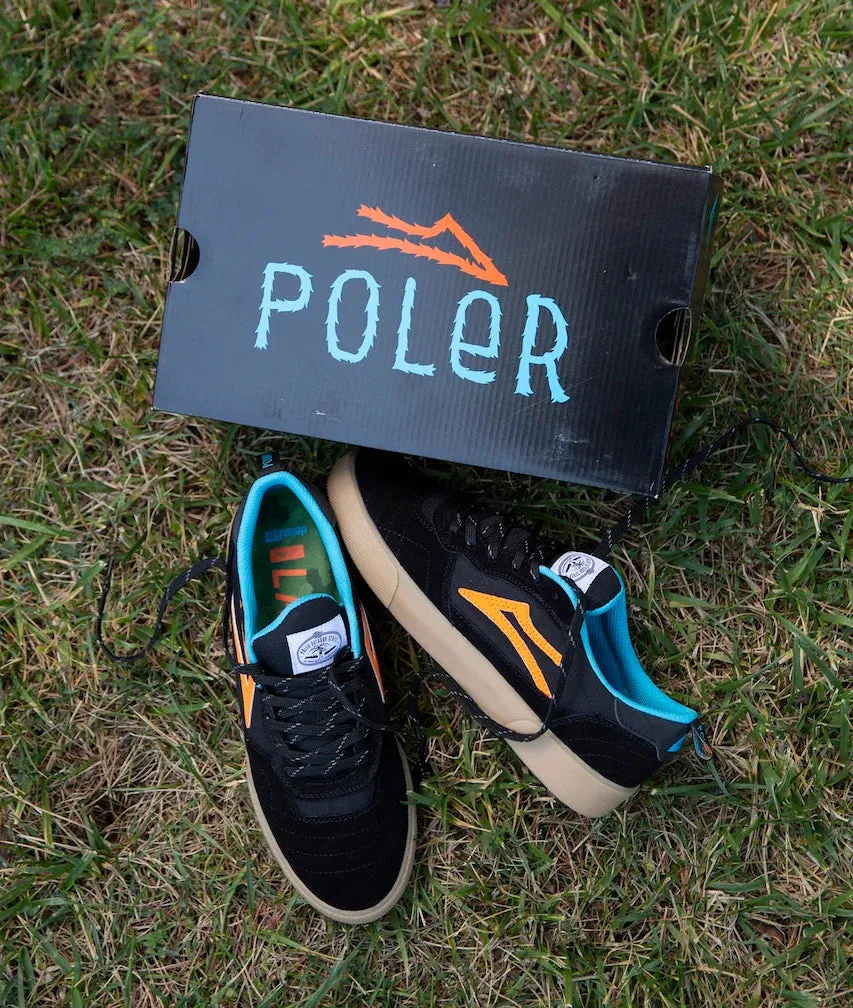 LAKAI x POLER CAMBRIDGE BLACK/MULTI SUEDE