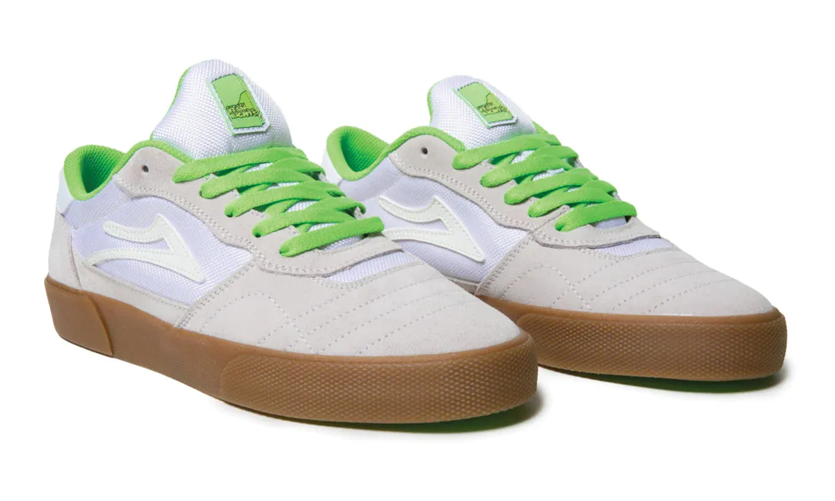 Lakai x Yeah Right Cambridge Skate Shoes - White/UV Green