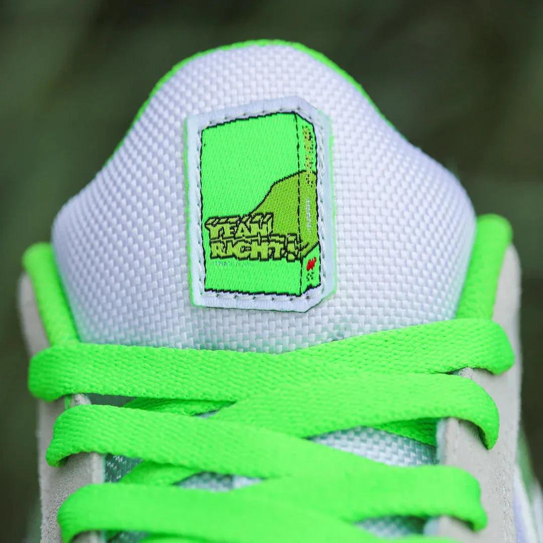 Lakai x Yeah Right Cambridge Skate Shoes - White/UV Green