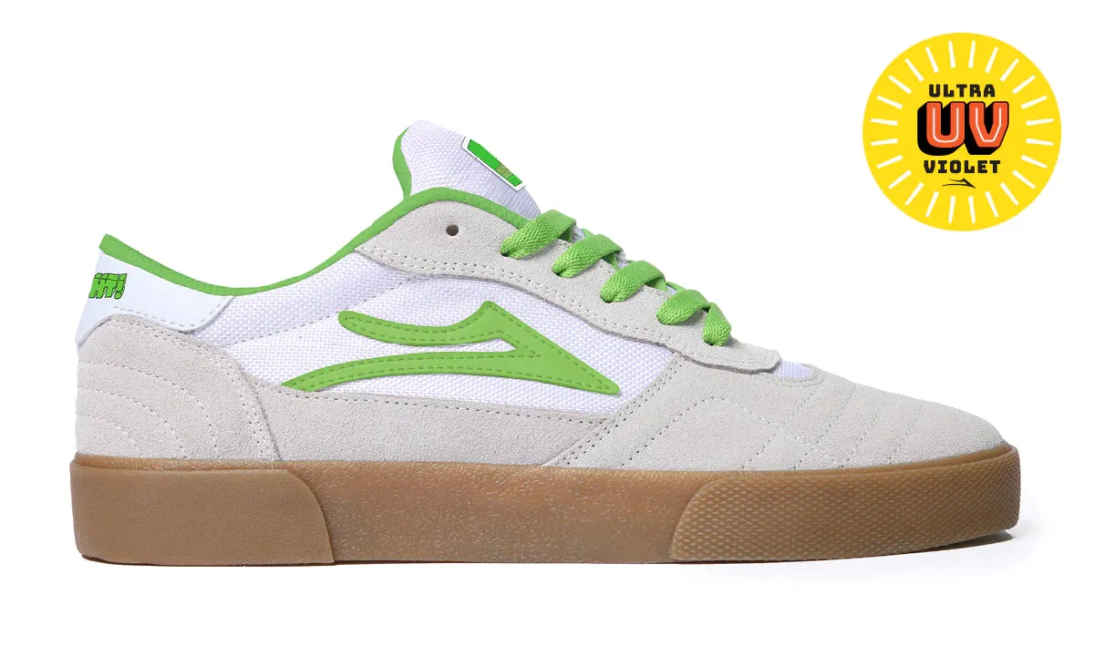 Lakai x Yeah Right Cambridge Skate Shoes - White/UV Green