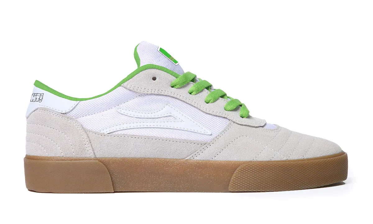 Lakai x Yeah Right Cambridge Skate Shoes - White/UV Green