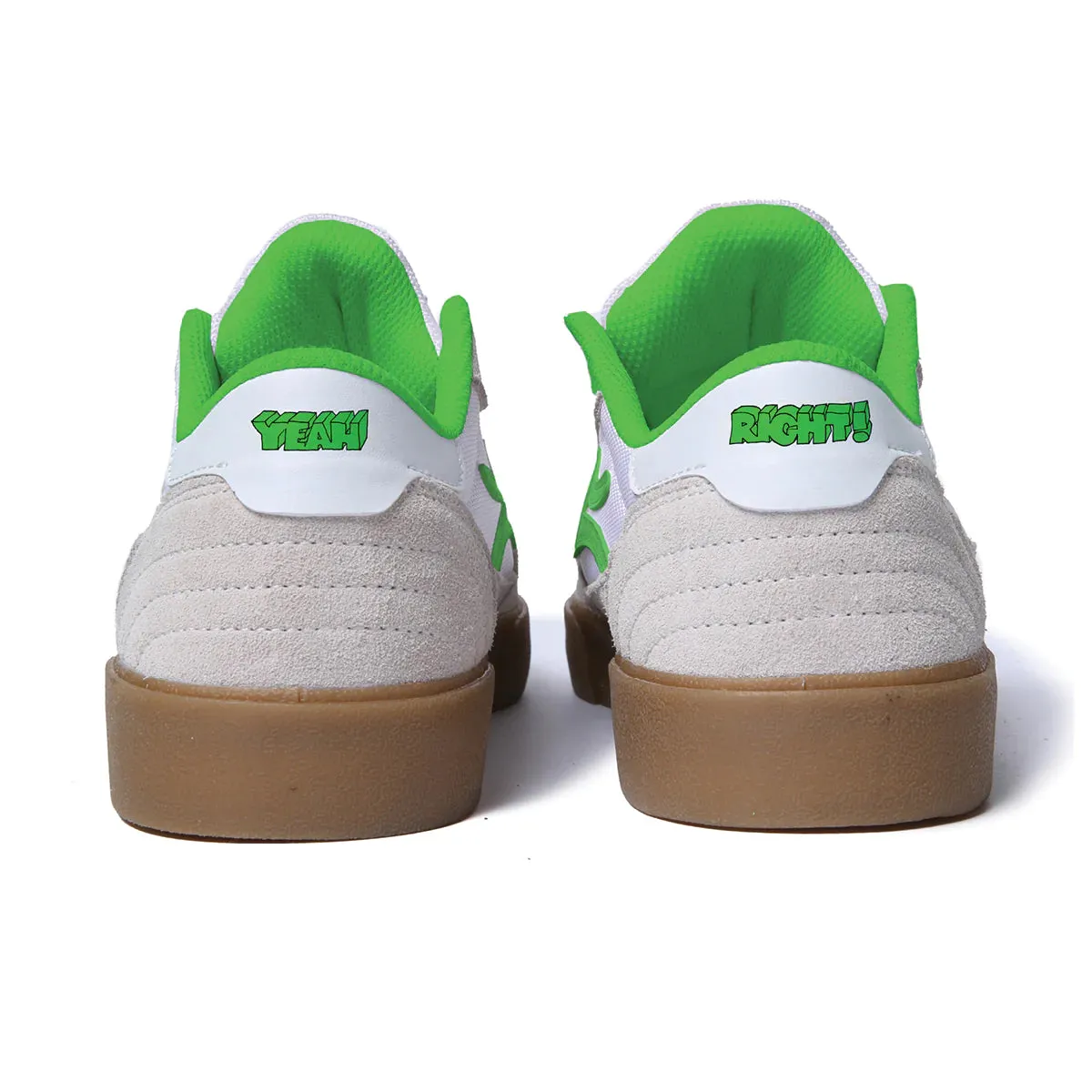 Lakai x Yeah Right Cambridge Skate Shoes - White/UV Green