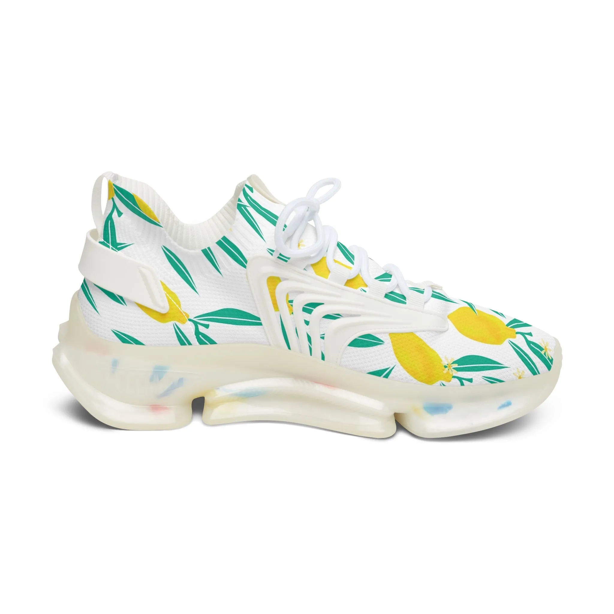 Lemon and Leaves Women's Mesh Sneakers