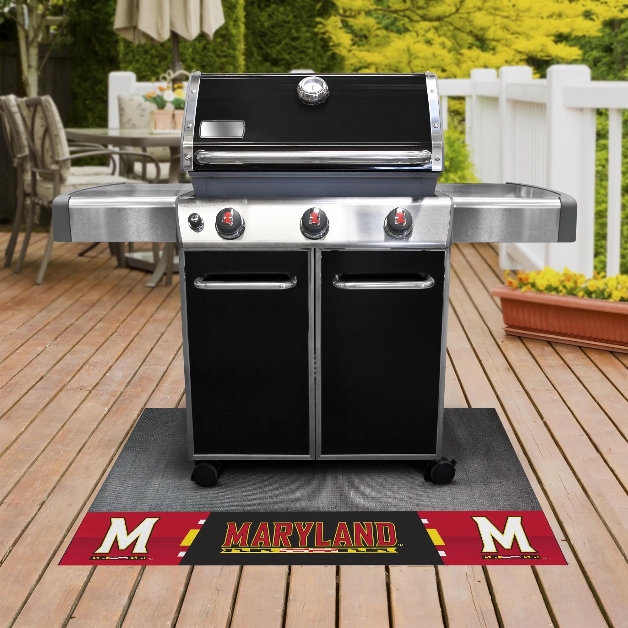 Maryland Terrapins Vinyl Grill Mat - 26in. x 42in.