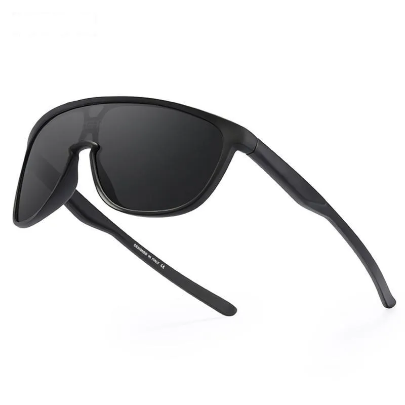 Men and Women Sports CE TR90 Material Mirror One Piece Sunglasses