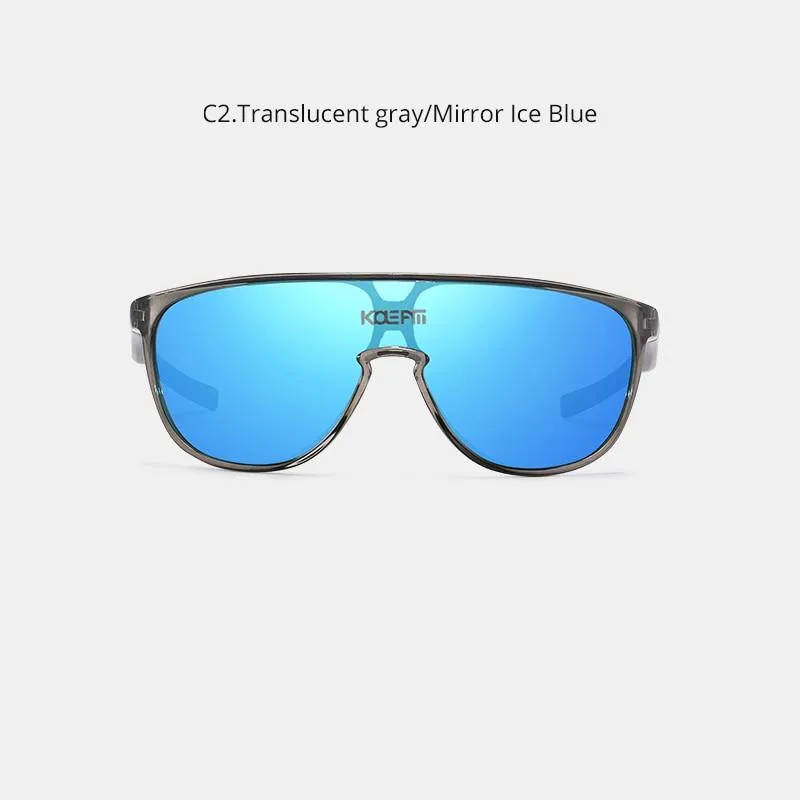 Men and Women Sports CE TR90 Material Mirror One Piece Sunglasses