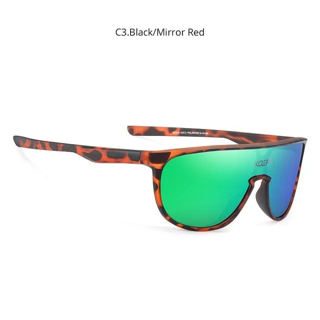 Men and Women Sports CE TR90 Material Mirror One Piece Sunglasses