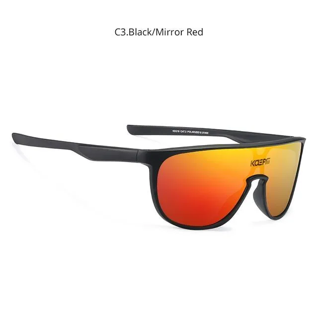 Men and Women Sports CE TR90 Material Mirror One Piece Sunglasses