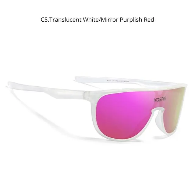 Men and Women Sports CE TR90 Material Mirror One Piece Sunglasses