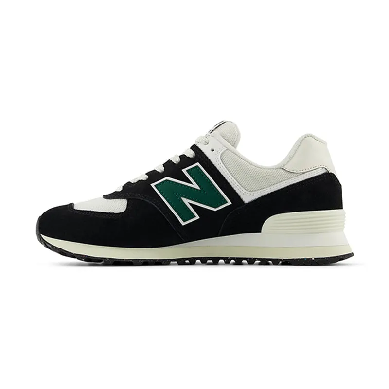 Men's 574 Black/White/Marsh Green