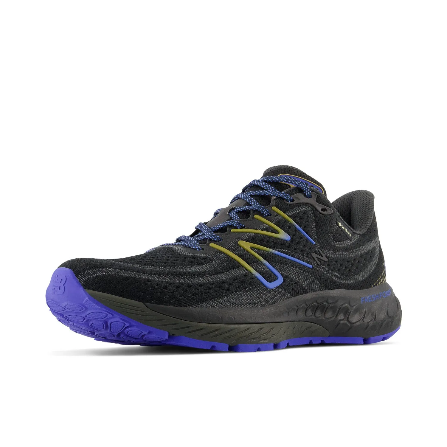 Men's New Balance Fresh Foam X 880 v13 Gore-Tex Color: Black with Marine Blue